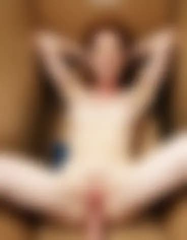 Evelyn in missionary position, narrow utility closet.